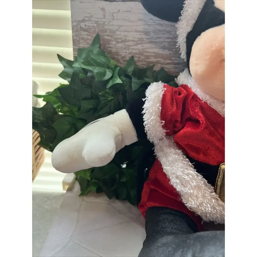 Disney Store Mickey 15” Santa Christmas Plush Stuffed Animal Toy